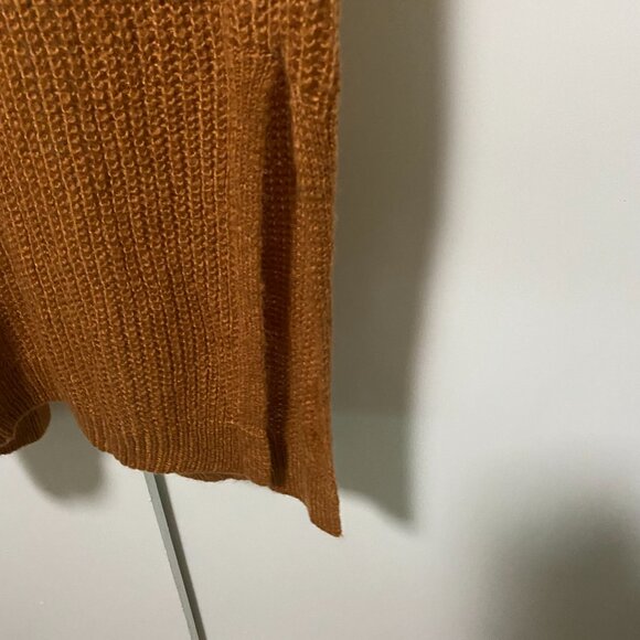 NWOT - Beautiful long sleeve rust/brown/gold maxi sweater/jacket, size L - Picture 11 of 16